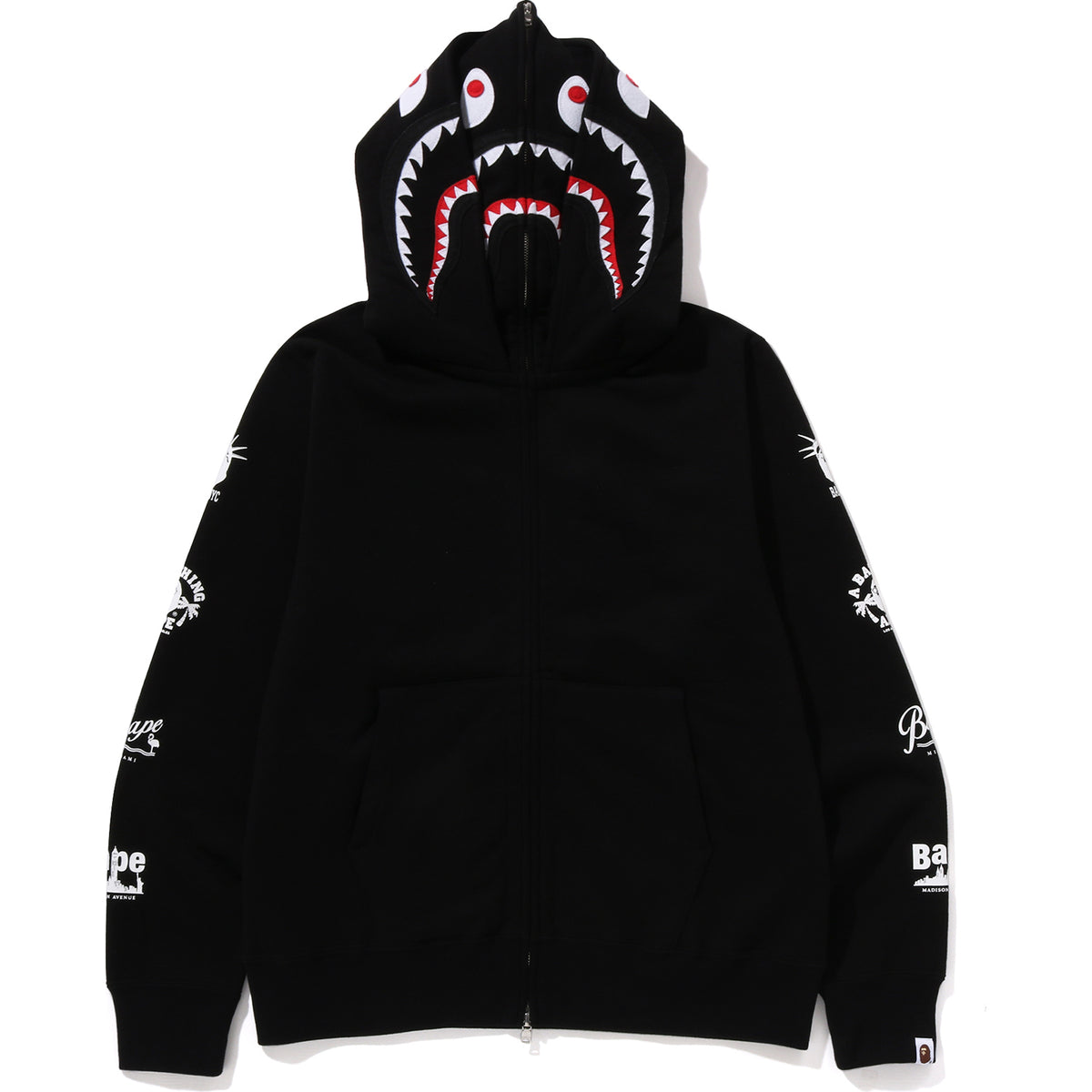 Bape Us Double Shark Full Zip Hoodie Mens