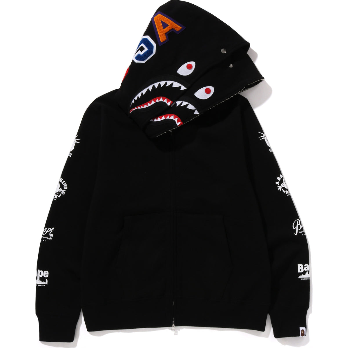 Bape Us Double Shark Full Zip Hoodie Mens
