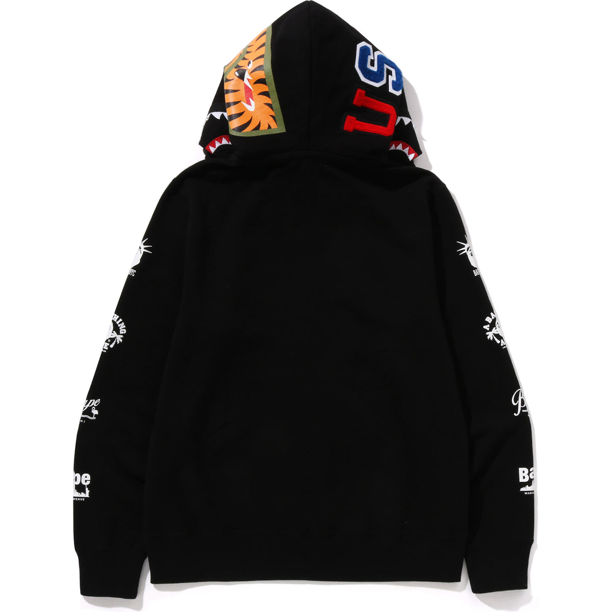 Bape Us Double Shark Full Zip Hoodie Mens