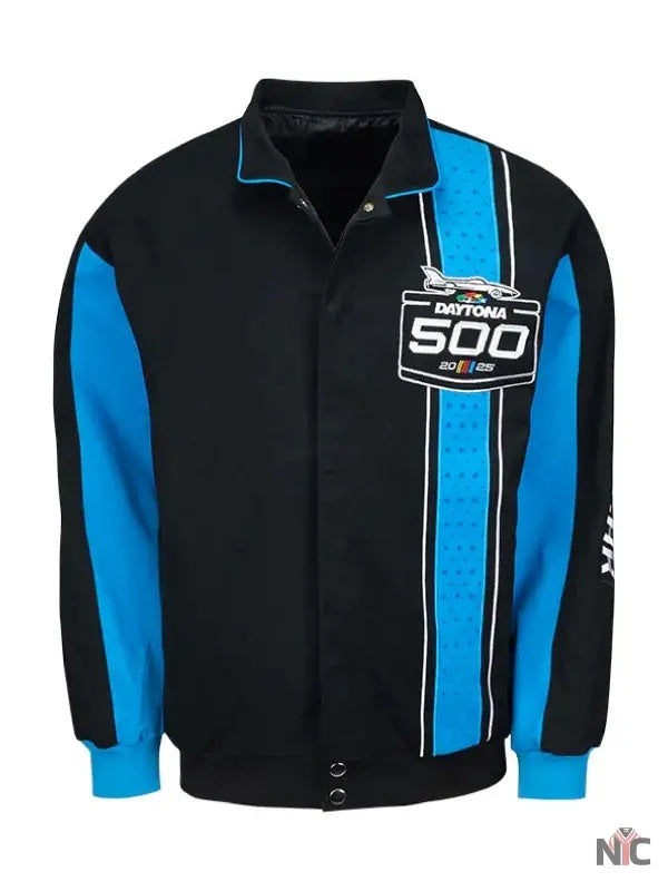 2025 Daytona 500 Black Twill Cotton Jacket NYC Jackets
