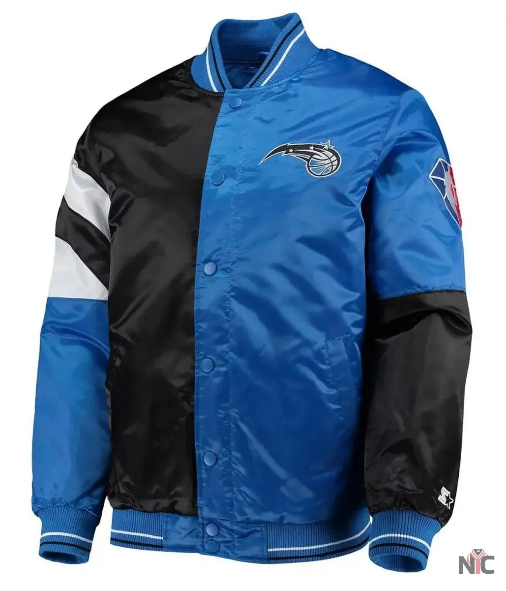 75th Anniversary Orlando Magic Leader Color Block Satin Jacket NYC Jackets