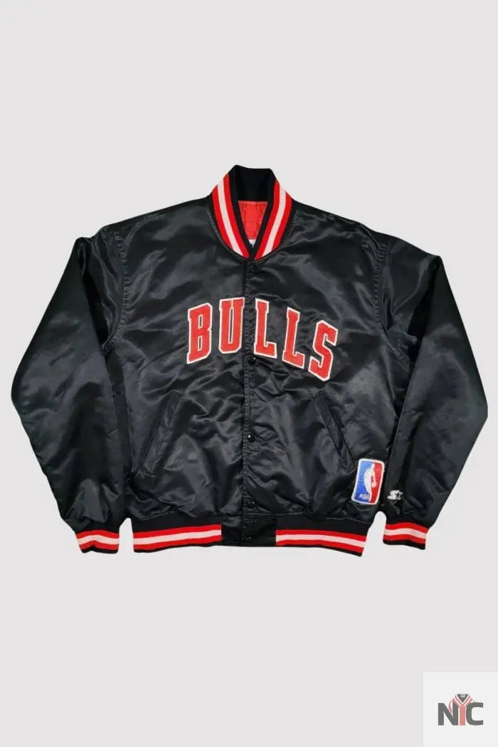 80’s Chicago Bulls Black Bomber Jacket NYC Jackets