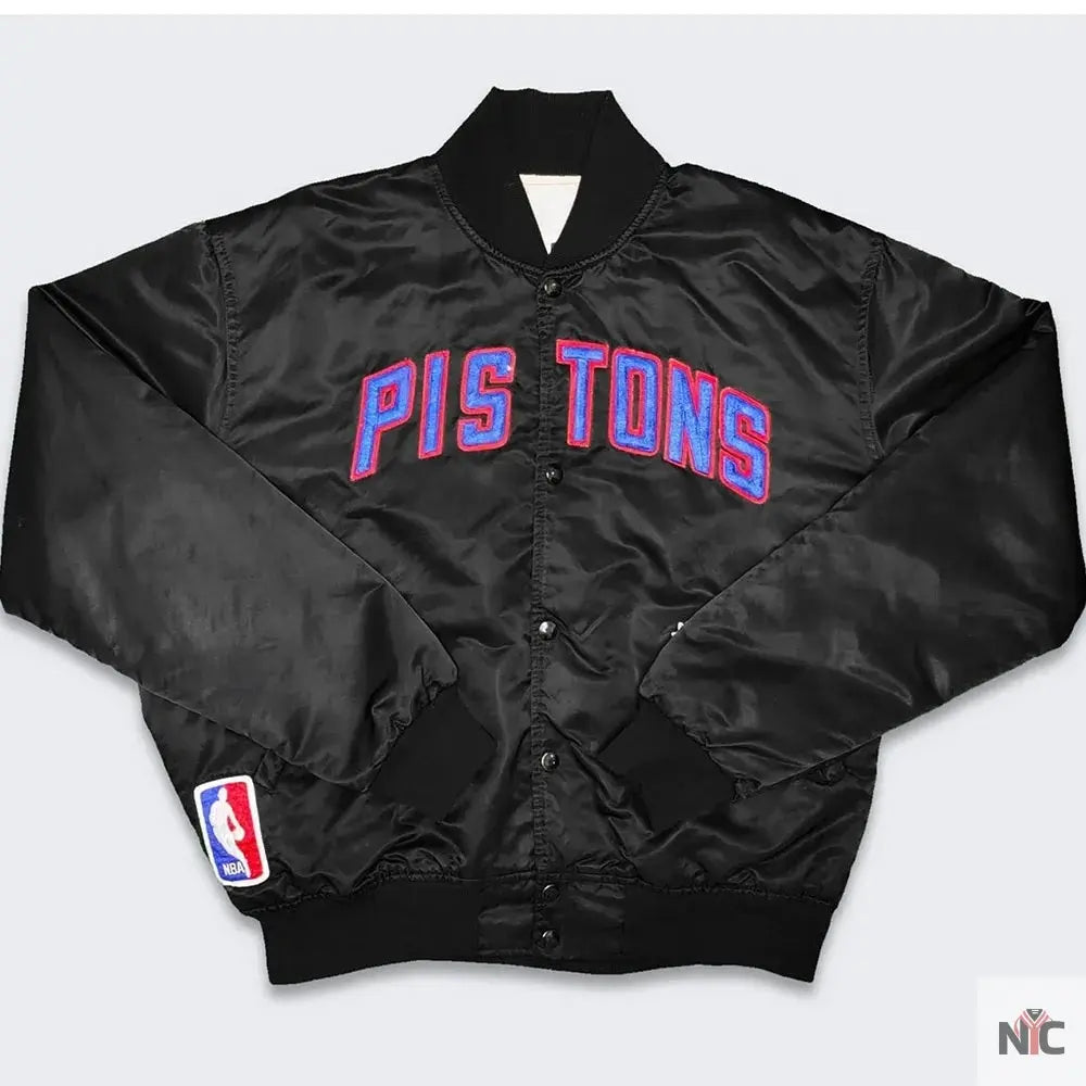 80’s Detroit Pistons Black Jacket NYC Jackets