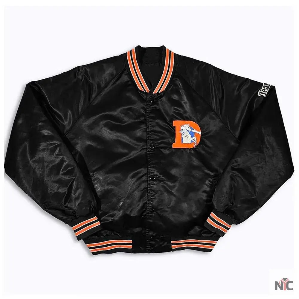 80s Denver Broncos Black Bomber Jacket NYC Jackets