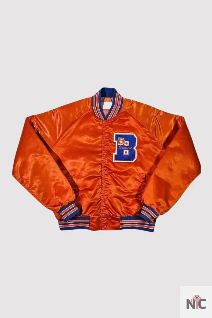 80s Denver Broncos Orange Bomber Jacket NYC Jackets