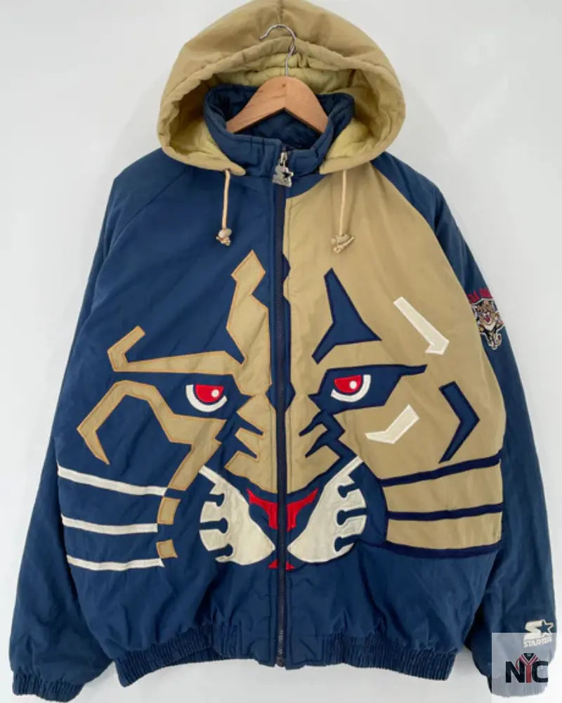 90’s Starter X Florida Panthers Vintage Nhl Padded Nylon Jacket NYC Jackets