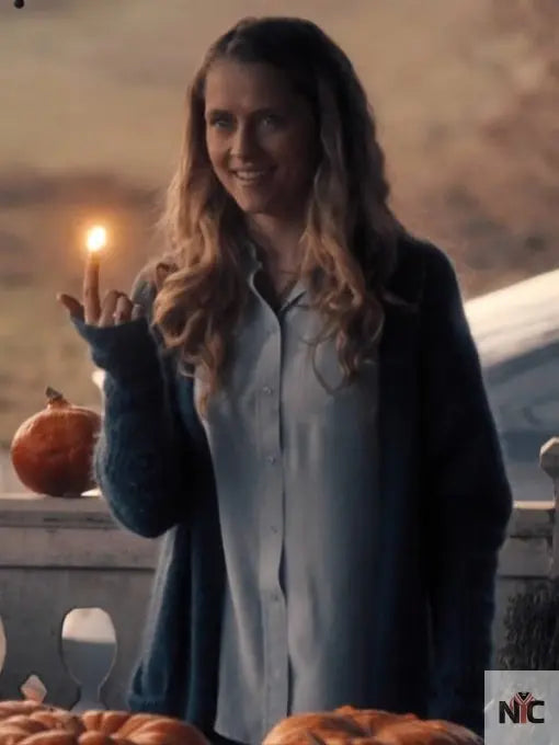 A Discovery Of Witches Teresa Palmer Blue Cardigan NYC Jackets