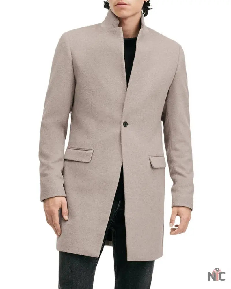 All Saints Oatmeal White Hargrove Coat NYC Jackets