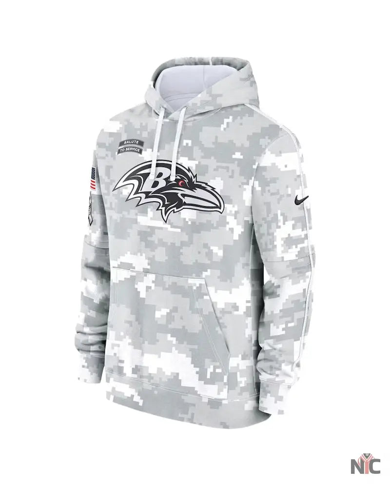 Baltimore Ravens Salute To Service Camo 2024 Hoodie NYC Jackets