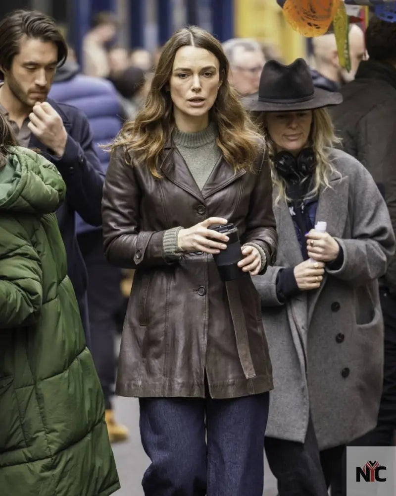 Black Doves 2024 Keira Knightley Leather Jacket NYC Jackets