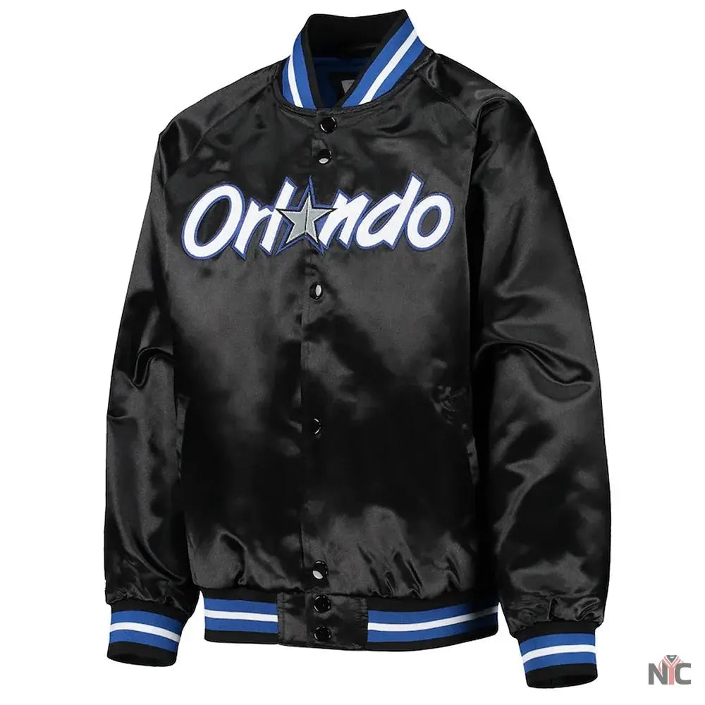 Black Orlando Magic Youth Hardwood Classics Jacket NYC Jackets