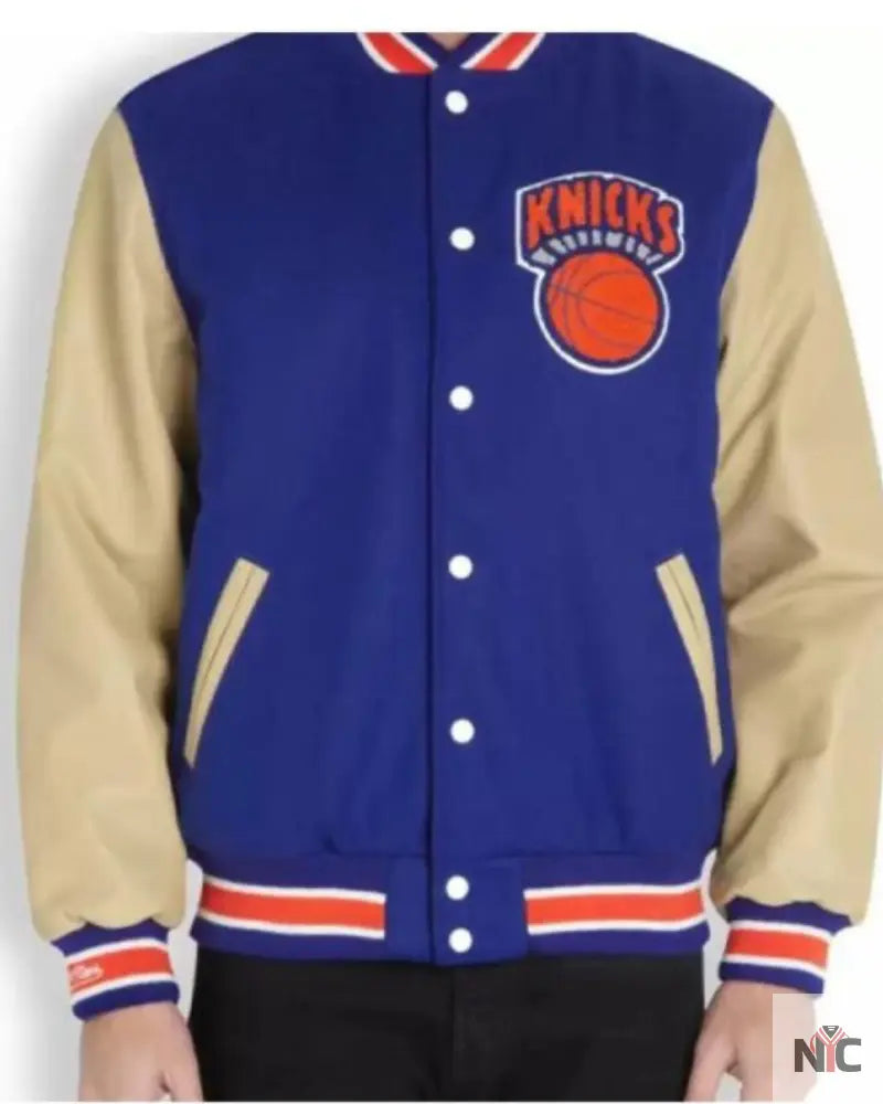 Blue Vintage NBA New York Knicks Varsity Jacket NYC Jackets