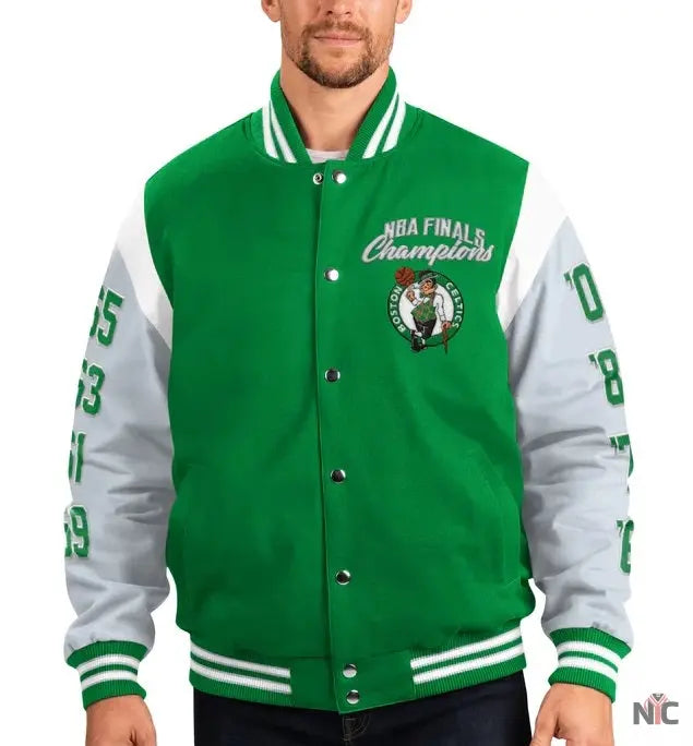 Boston Celtics 17 Time Championship Varsity Jacket NYC Jackets