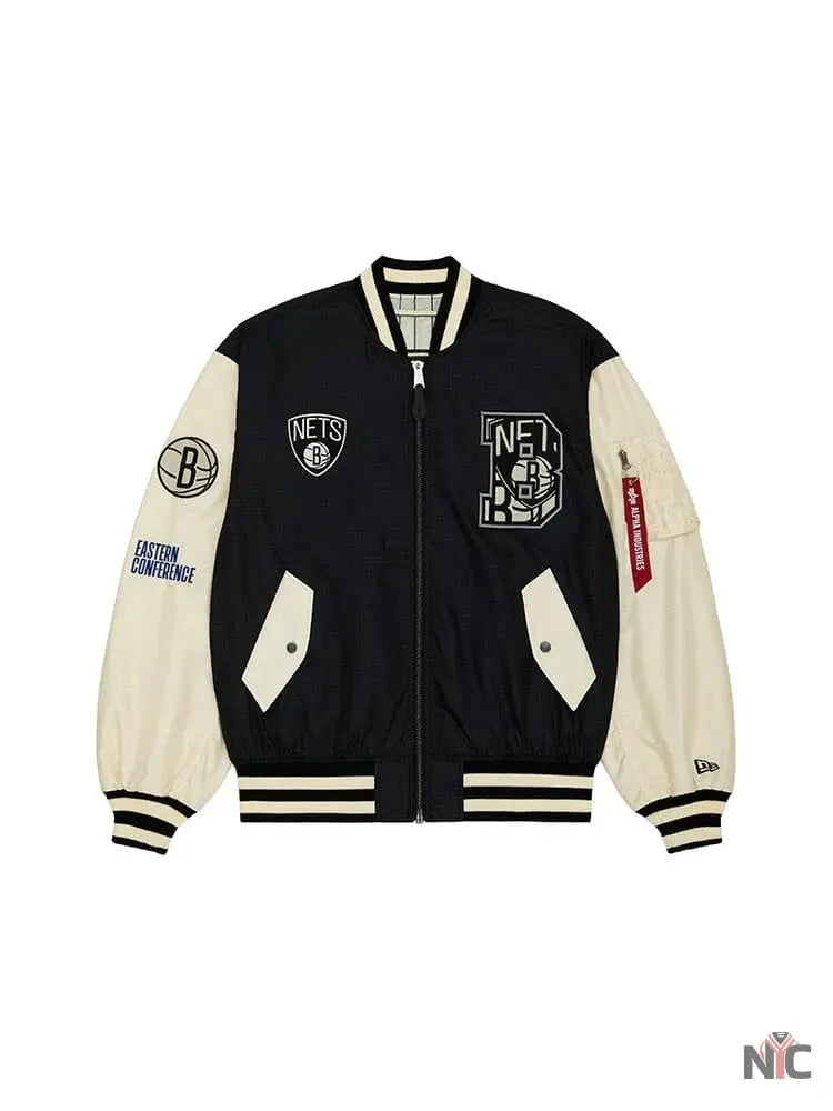 Brooklyn Nets X Alpha X New Era L-2B Bomber Jacket NYC Jackets