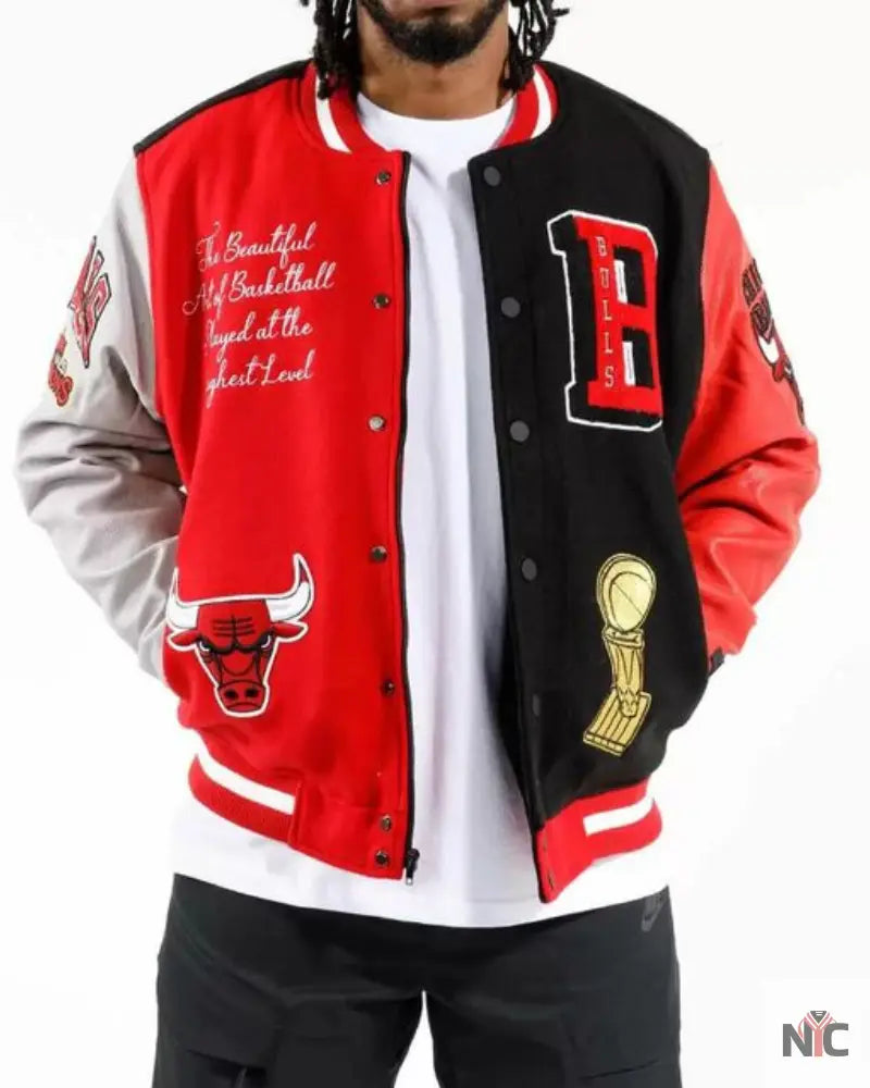 Chicago Bulls 6x Finals NBA Champions Varsity Jacket NYC Jackets