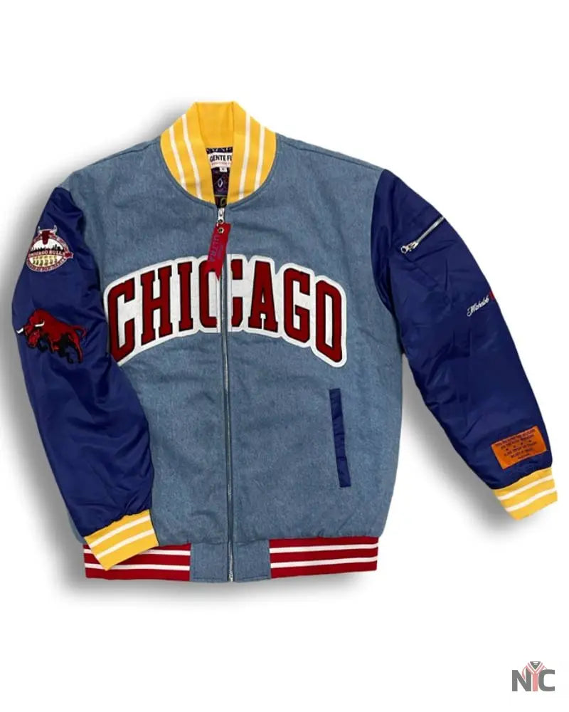 Chicago Bulls Collab Bomber 2024 NYC Jackets