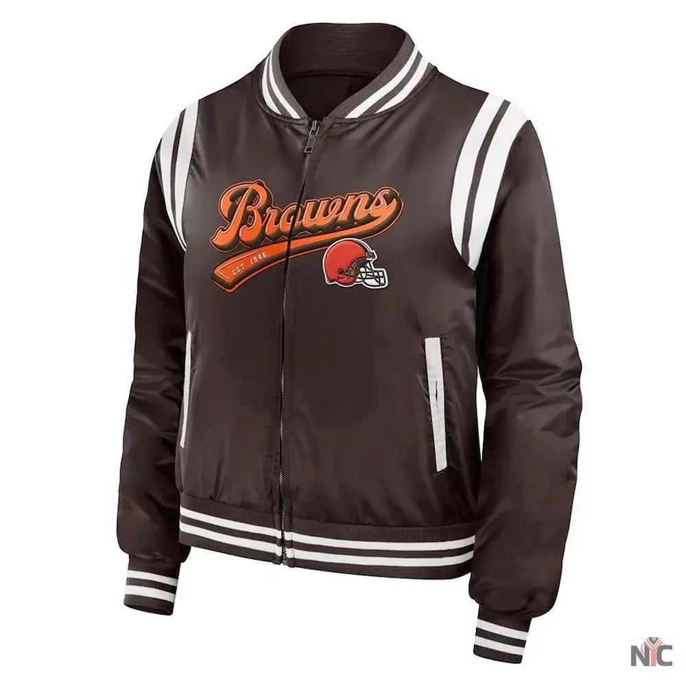 Cleveland Browns Bomber Full-Zip Jacket NYC Jackets