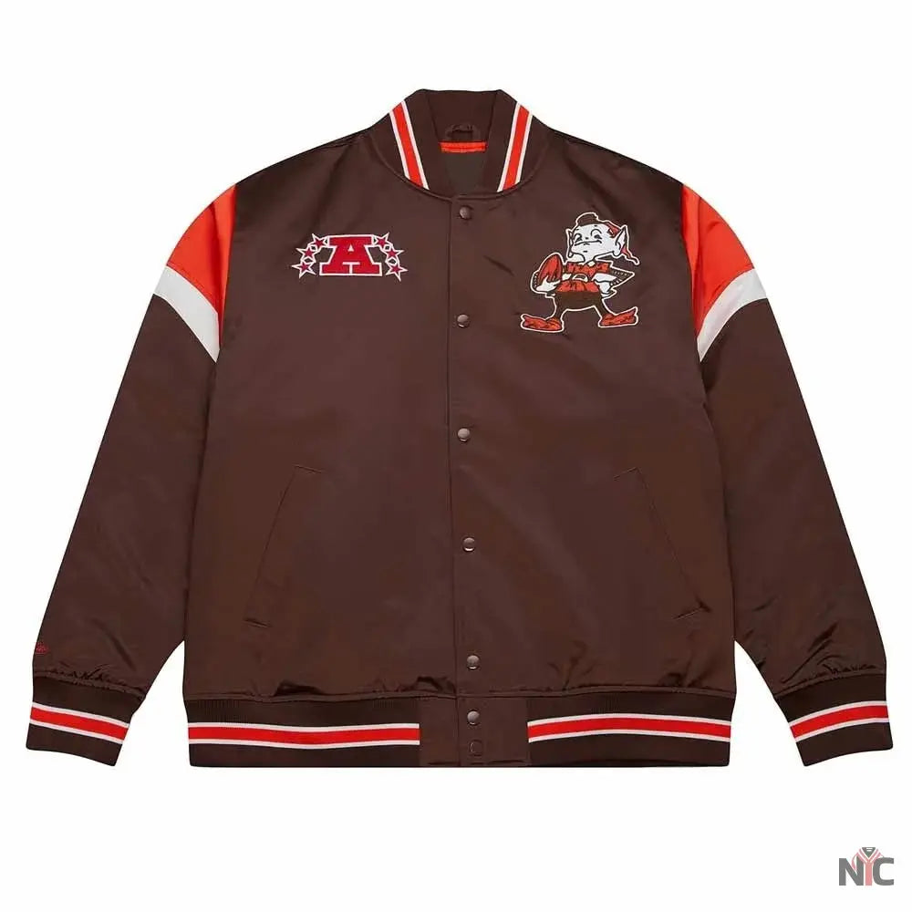 Cleveland Browns Heavyweight Satin Jacket NYC Jackets