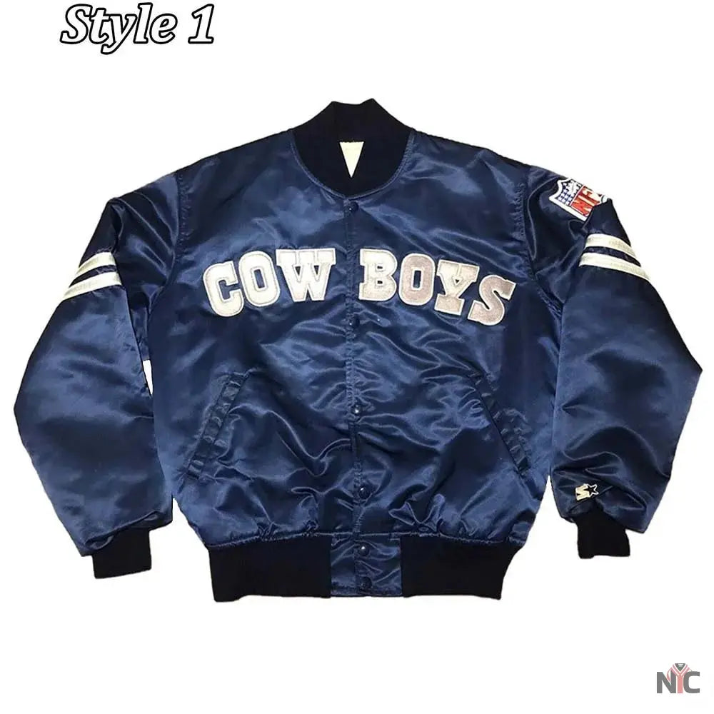 Dallas Cowboys 1990’s Satin Navy Jacket NYC Jackets