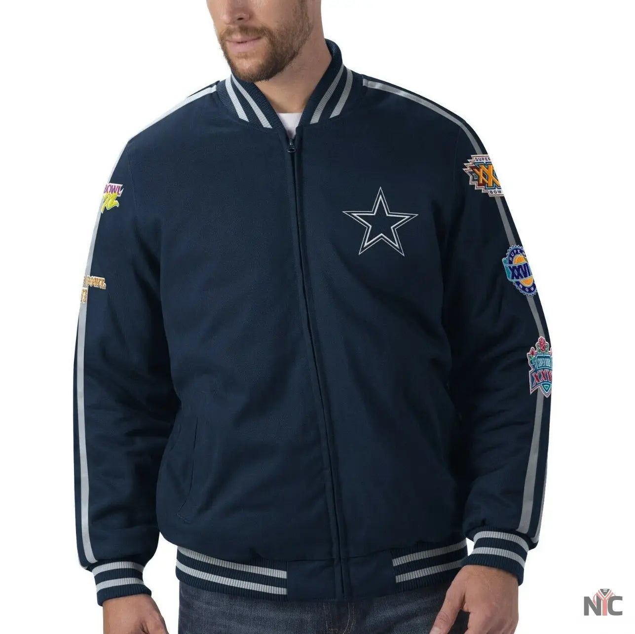 Dallas Cowboys 5 Time Super Bowl Champion Jacket NYC Jackets