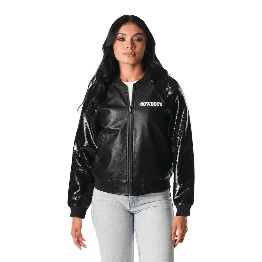 Dallas Cowboys Black Sequin Jacket NYC Jackets