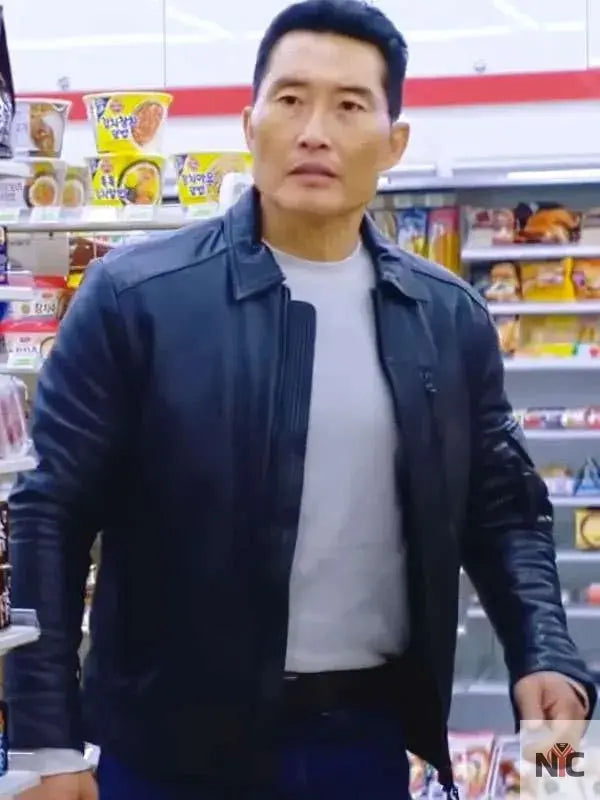 Daniel Dae Kim Butterfly Black Leather Jacket NYC Jackets