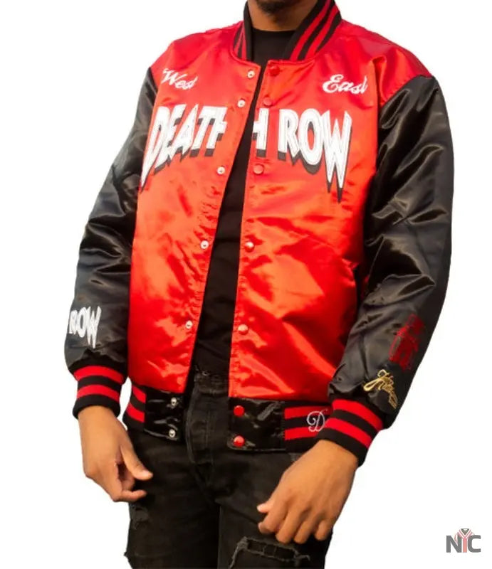 Death Row Records Red Satin Jacket NYC Jackets