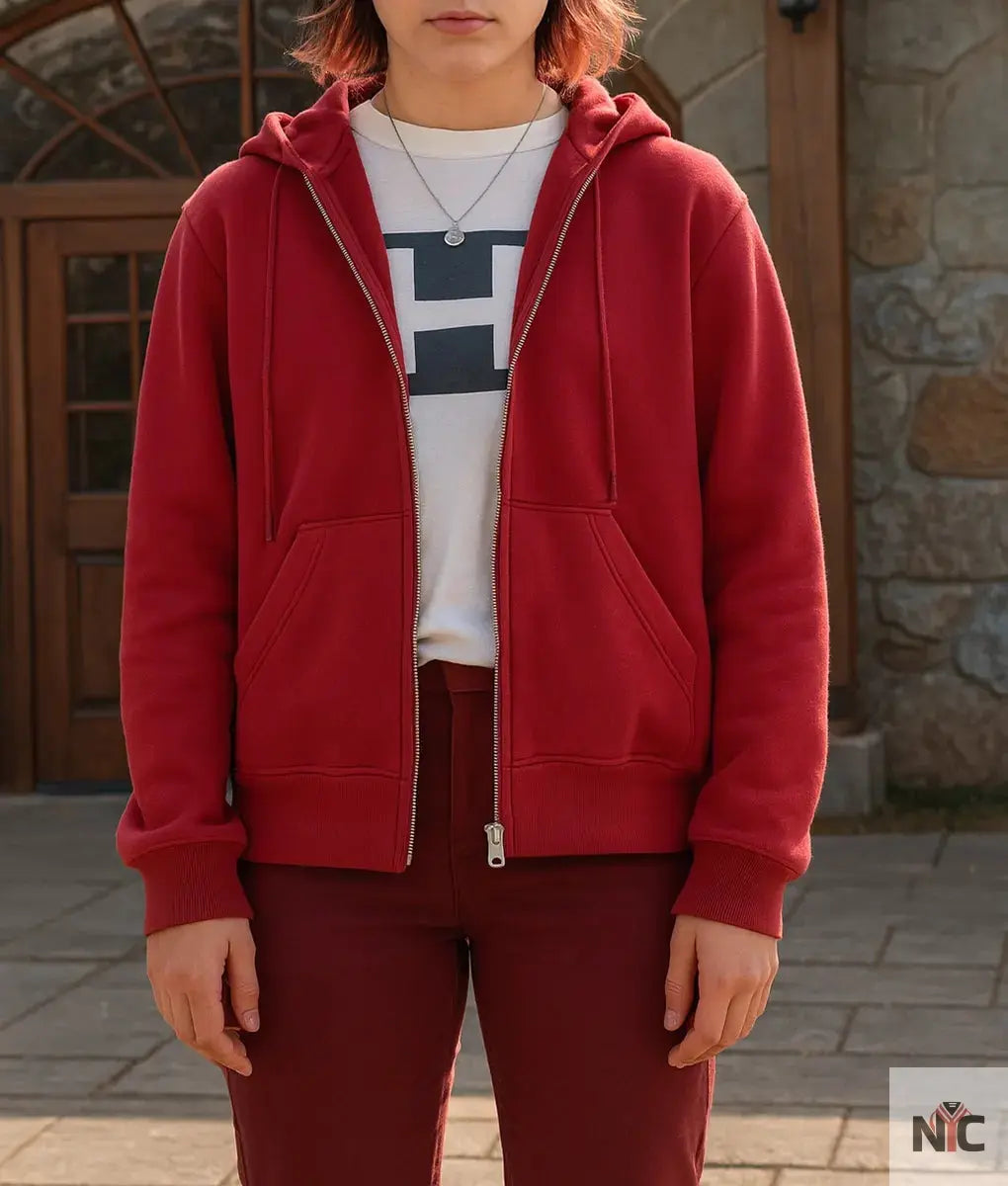 Death of a Unicorn Jenna Ortega Red Hoodie NYC Jackets