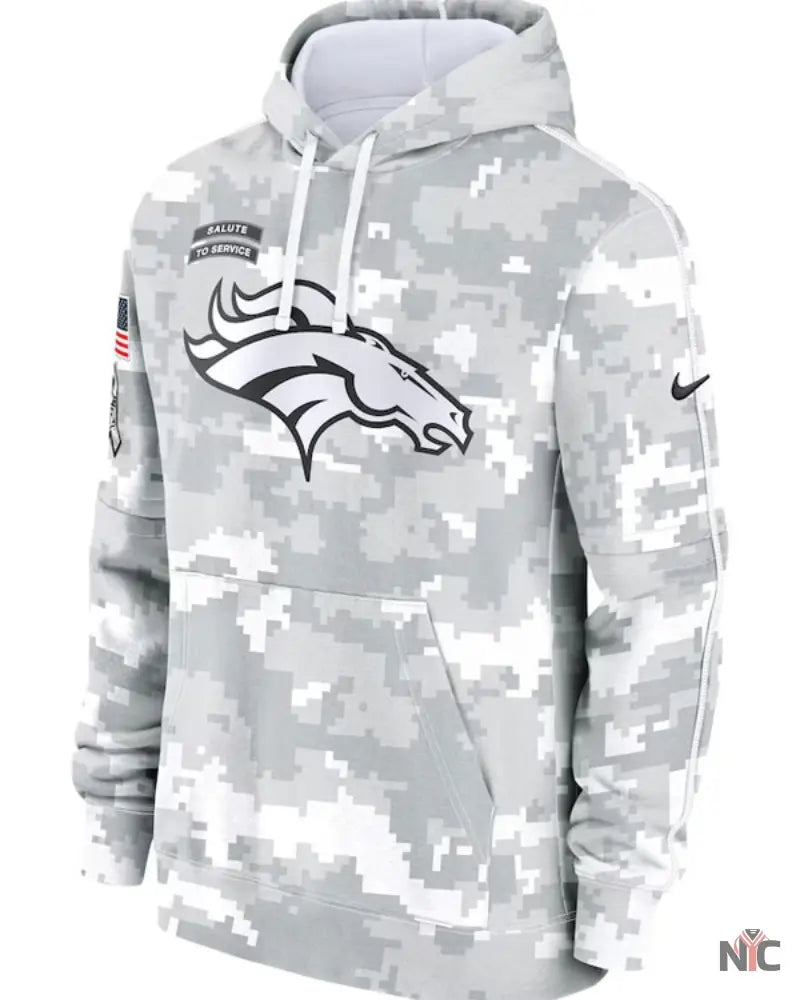 Denver Broncos Salute To Service Camo 2024 Hoodie NYC Jackets