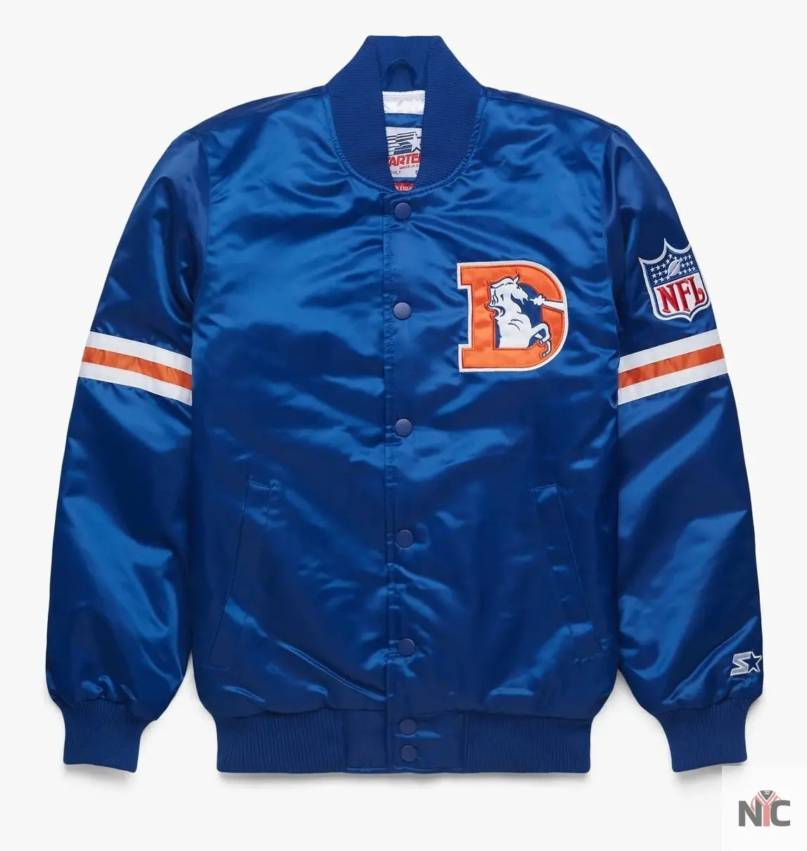 Denver Broncos Satin Varsity Jacket NYC Jackets