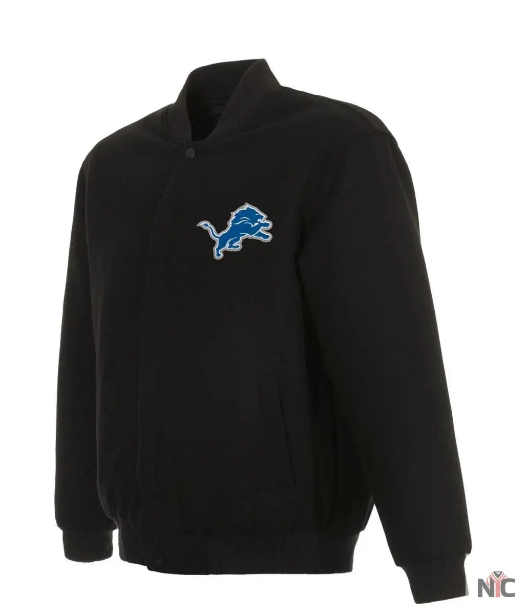 Detroit Lions Black Wool Jacket NYC Jackets