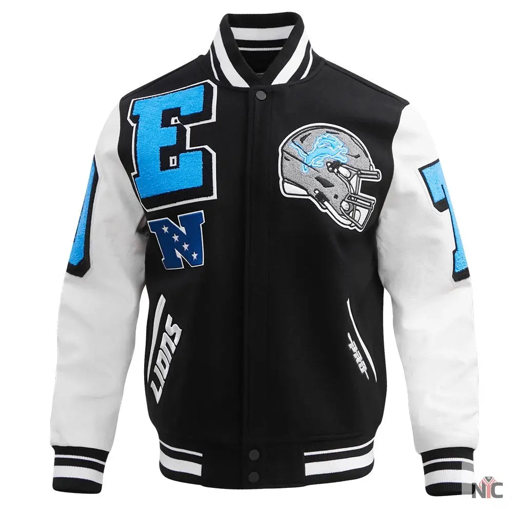 Detroit Lions Mashup Varsity Jacket NYC Jackets