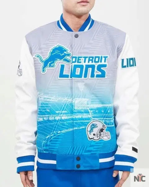 Detroit Lions Remix Wool Varsity Jacket NYC Jackets