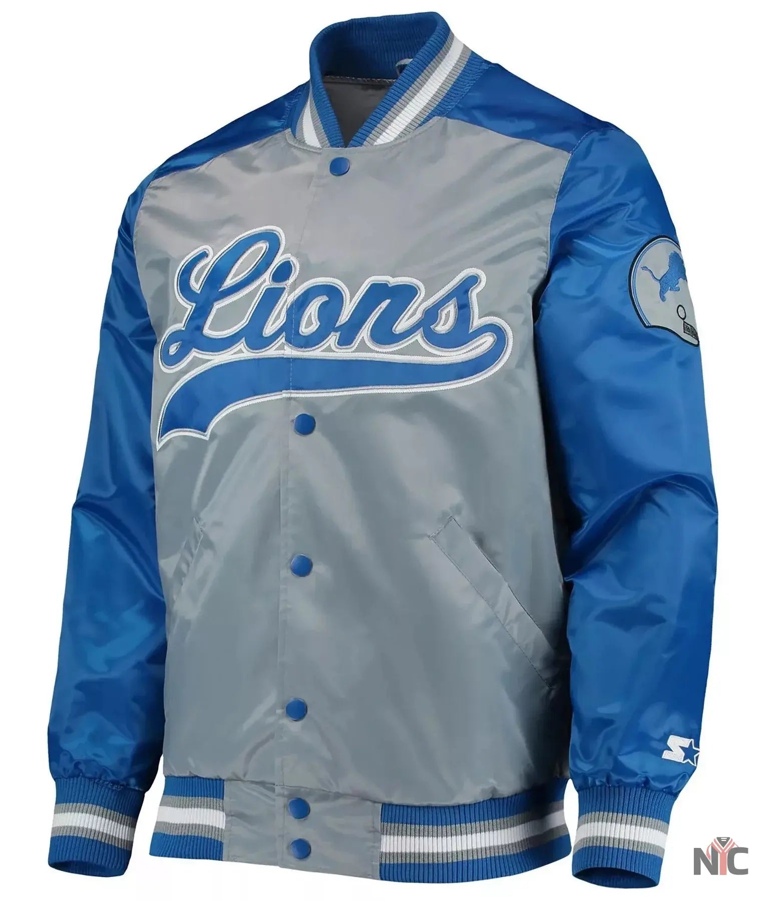 Detroit Lions The Tradition II Satin Jacket NYC Jackets