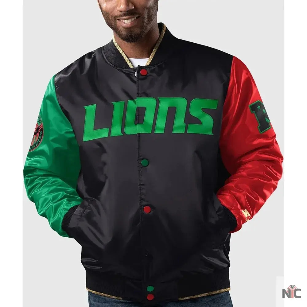 Detroit Lions Ty Mopkins Black History Month Jacket NYC Jackets