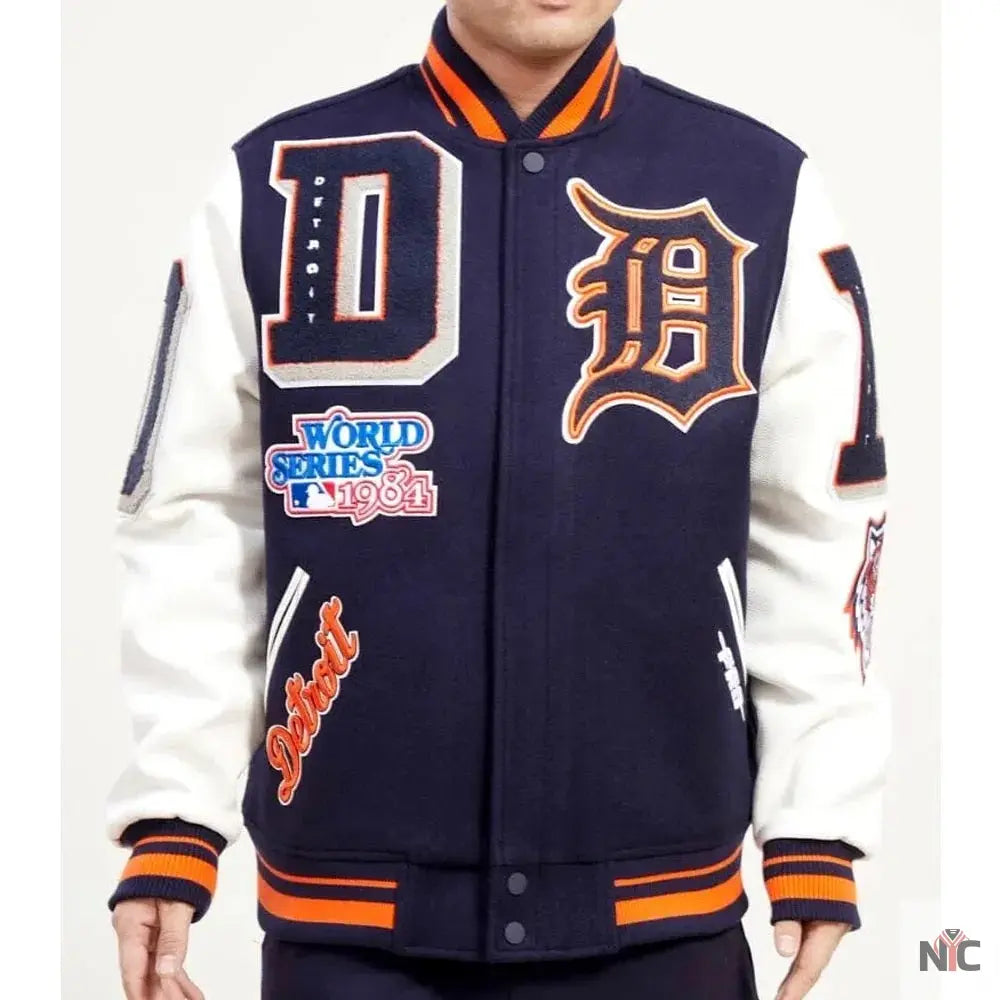 Detroit Tigers Mash Up Varsity Jacket NYC Jackets