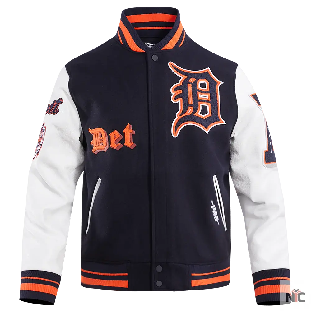 Detroit Tigers Old English Varsity Jacket NYC Jackets