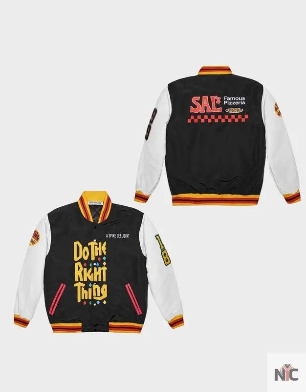 Do the Right Thing Black Varsity Jacket NYC Jackets