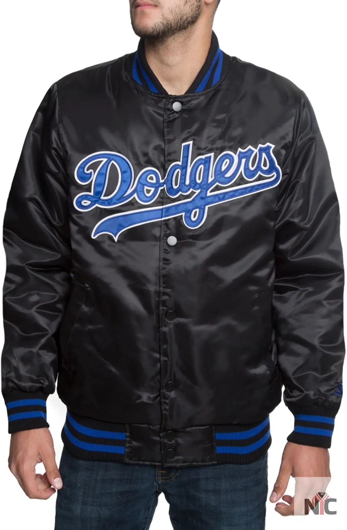Dodgers Black Satin Jacket NYC Jackets