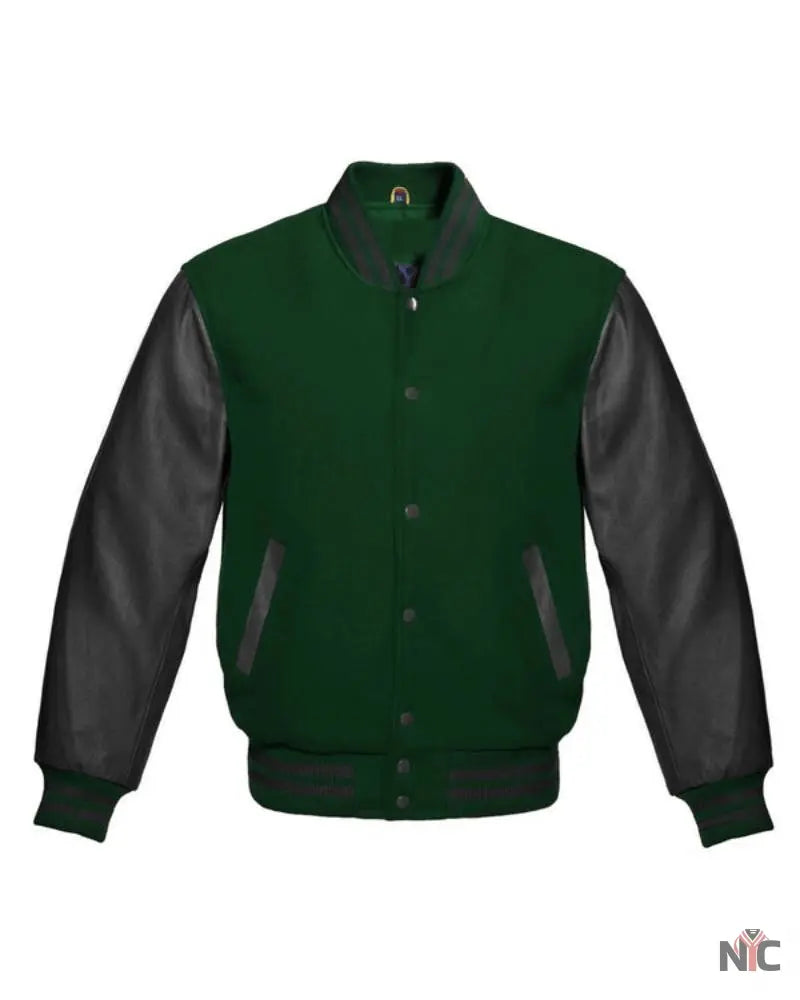 Forest Green Varsity Jacket NYC Jackets