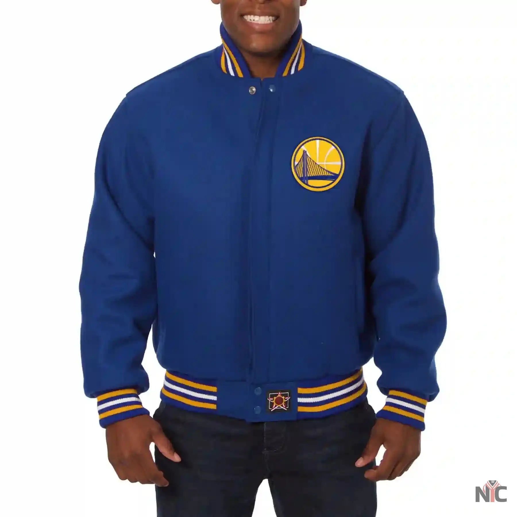 Golden State Warriors Blue Wool Varsity Jacket NYC Jackets