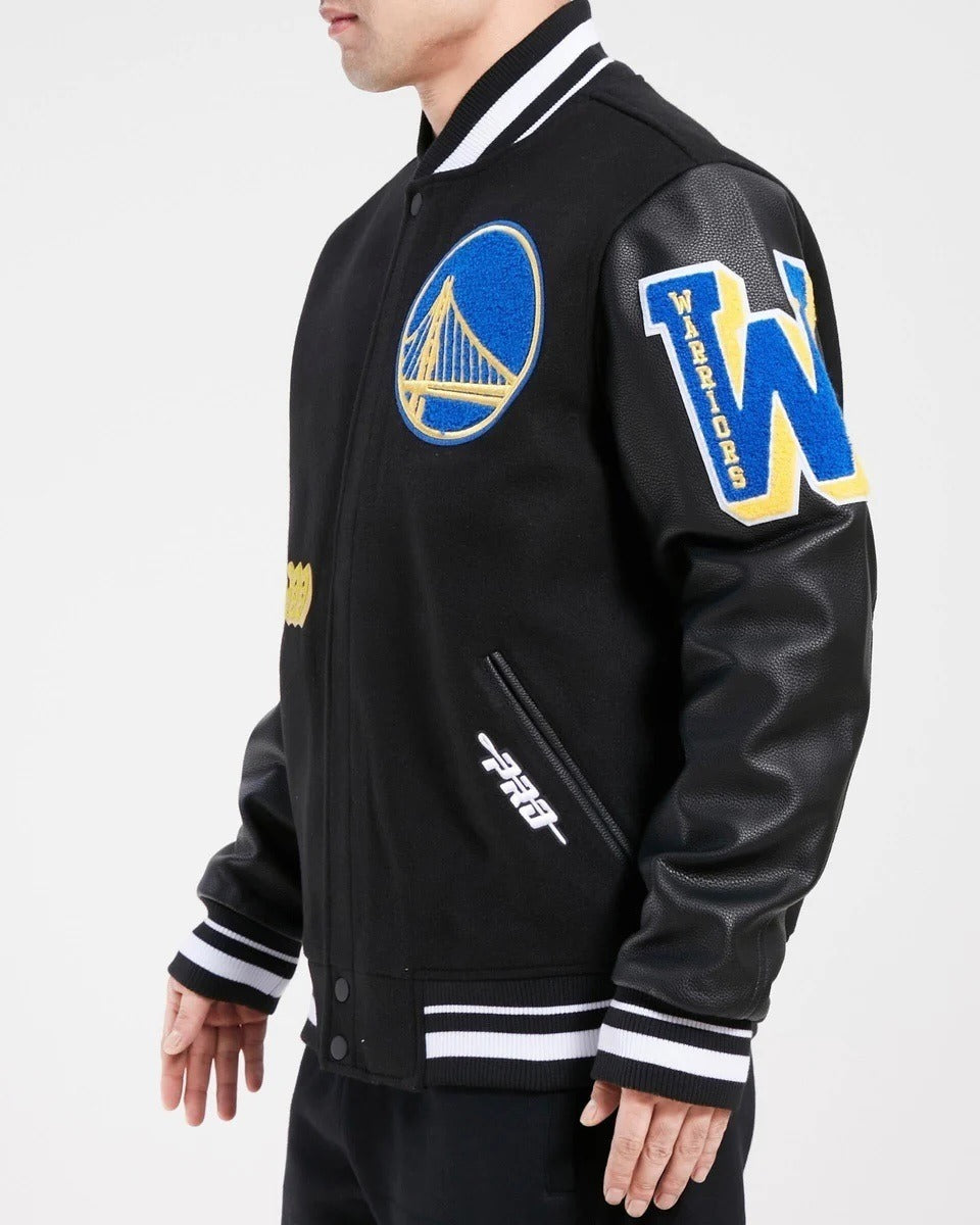 Golden State Warriors Old English Varsity Jacket