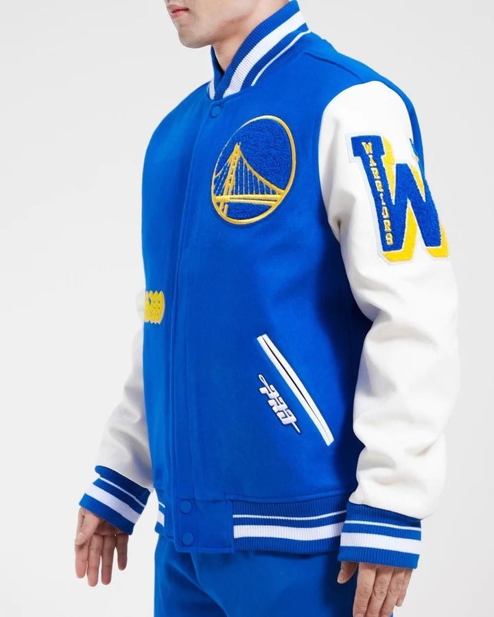 Golden State Warriors Old English Varsity Jacket