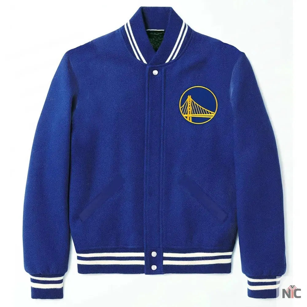Golden State Warriors Royal Blue Varsity Jacket NYC Jackets
