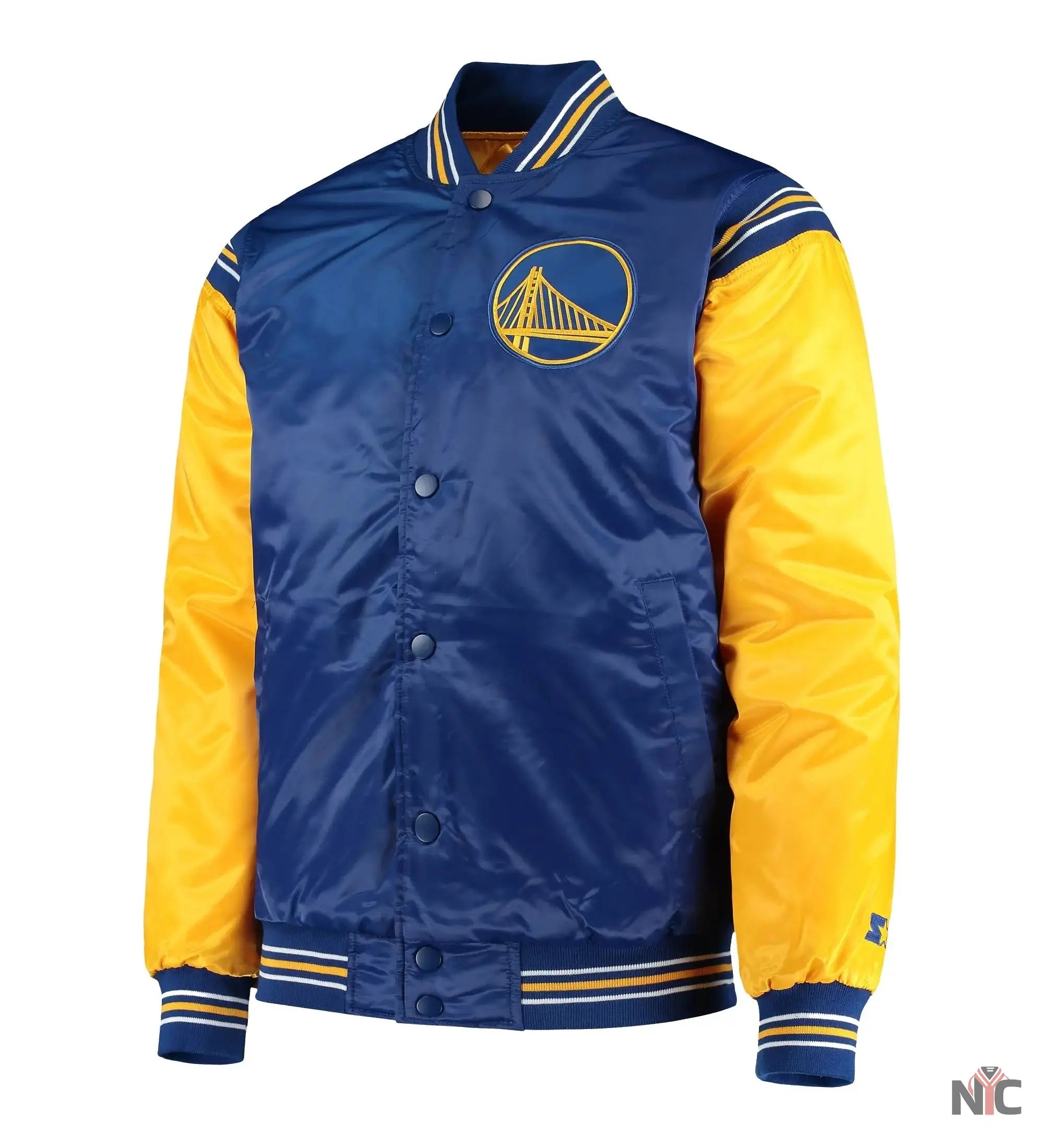 Golden State Warriors The Enforcer Varsity Satin Jacket NYC Jackets