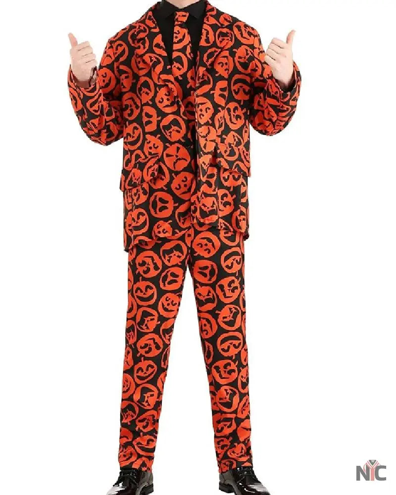 Halloween Party Pumpkin Suit NYC Jackets