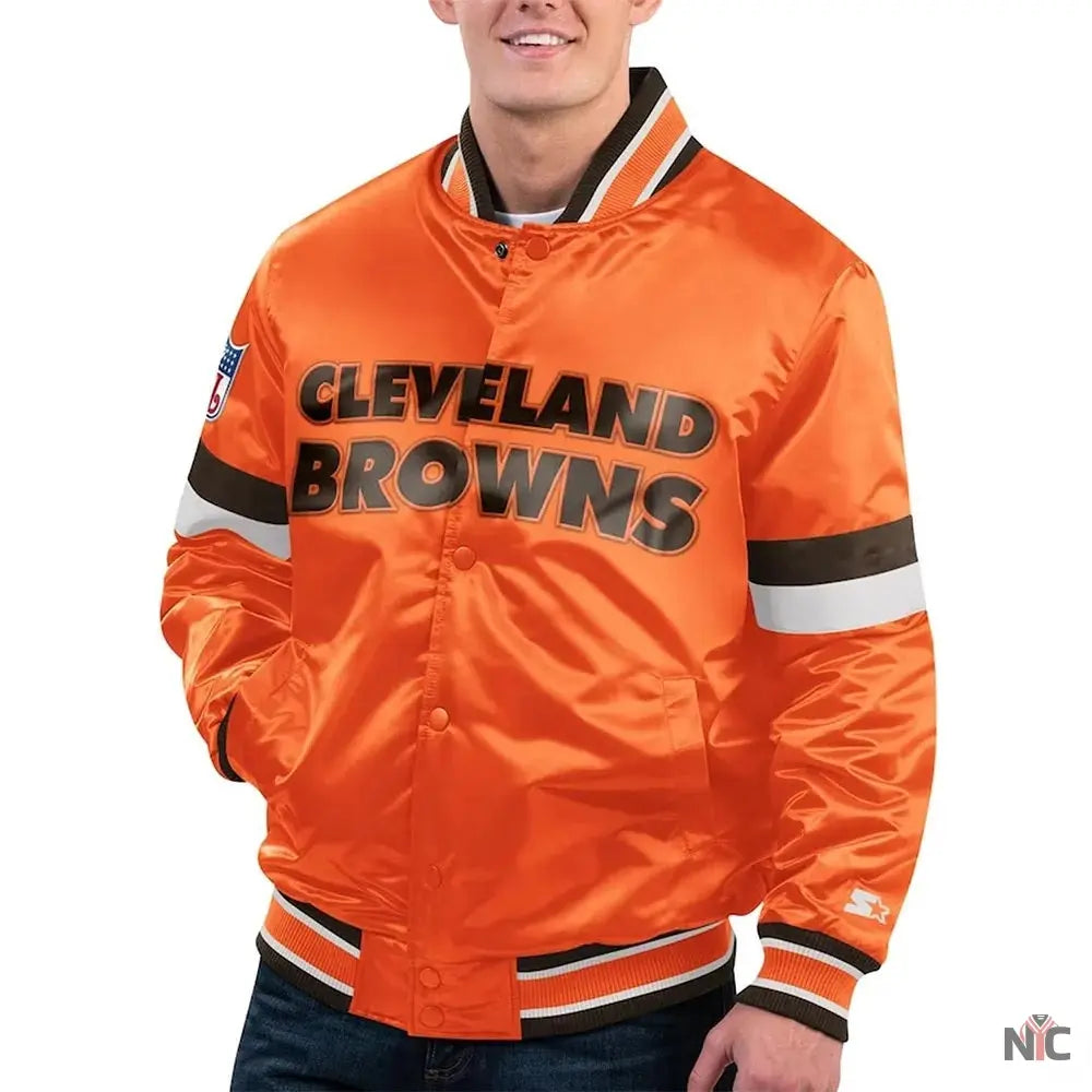 Home Game Cleveland Browns Orange Jacket NYC Jackets