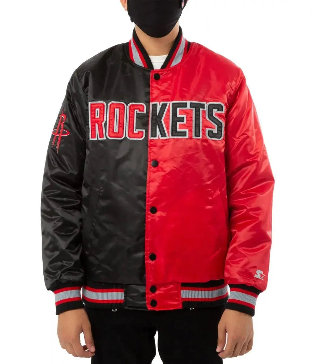 Houston Rockets Red and Black Jacket. NYC Jackets