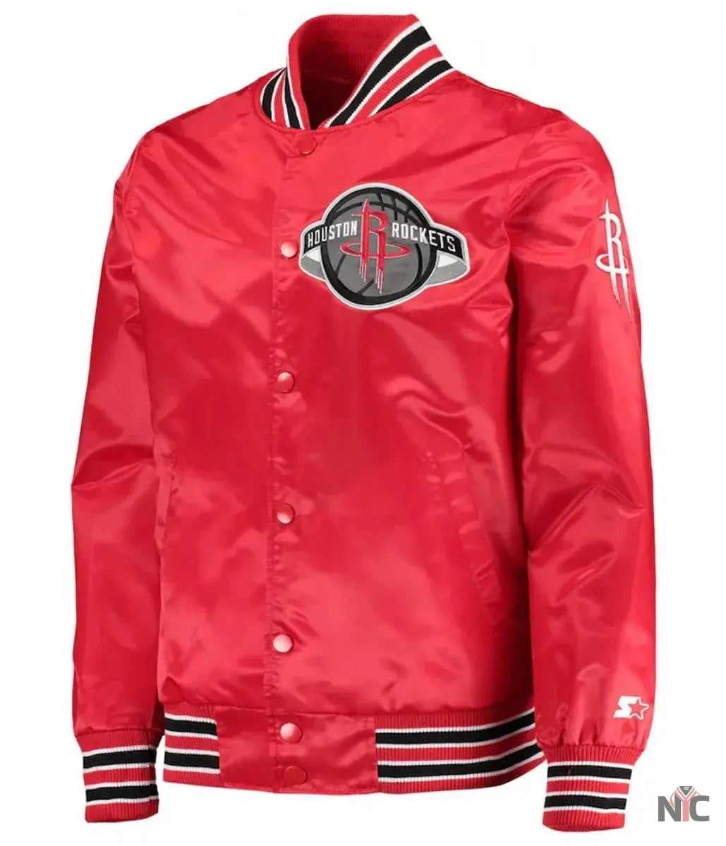 Houston Rockets The Diamond Classic Red Full-Snap Jacket NYC Jackets