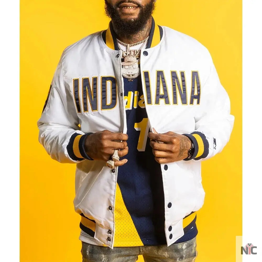 Indiana Pacers X White Jacket NYC Jackets